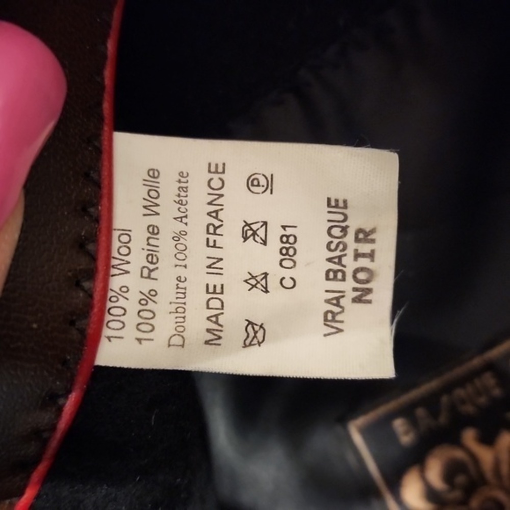 Vintage Beret‎ vrai Basque 58-9.5 pure Laine - Picture 4 of 7